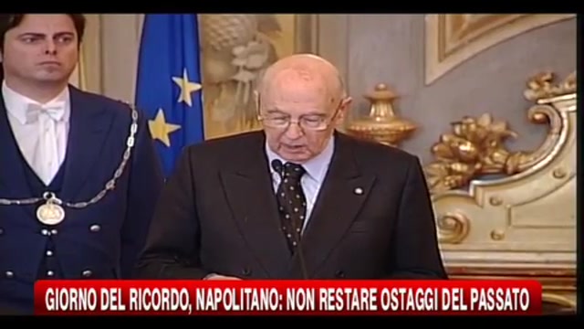 Giorno del ricordo, Napolitano: non restare ostaggi del passato