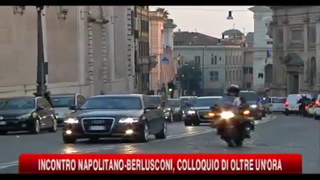Incontro Napolitano-Berlusconi, colloquio di oltre un'ora