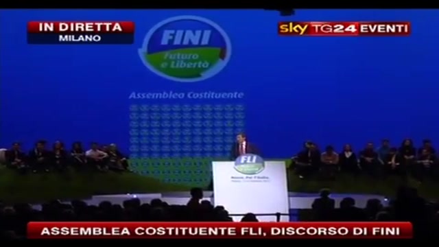 4 - Assemblea costituente FLI, discorso di Fini: legalità precondizione assoluta per democrazia