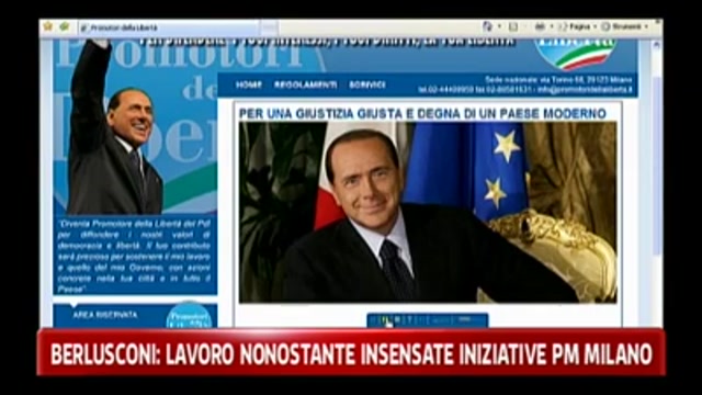Berlusconi: lavoro nonostante le insensate iniziative di Milano