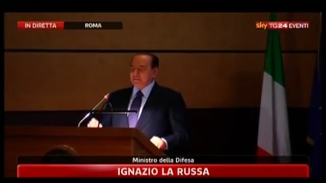 Berlusconi interviene all'Inaugurazione della Scuola Ufficiali dei Carabinieri