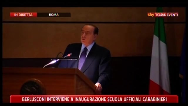 Inaugurazione Scuola Ufficiali dei Carabinieri, gli auguri di Berlusconi