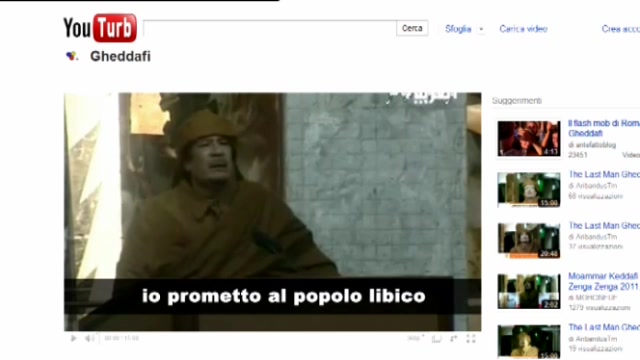 Gli Sgommati - Messaggio di Gheddafi su YouTube