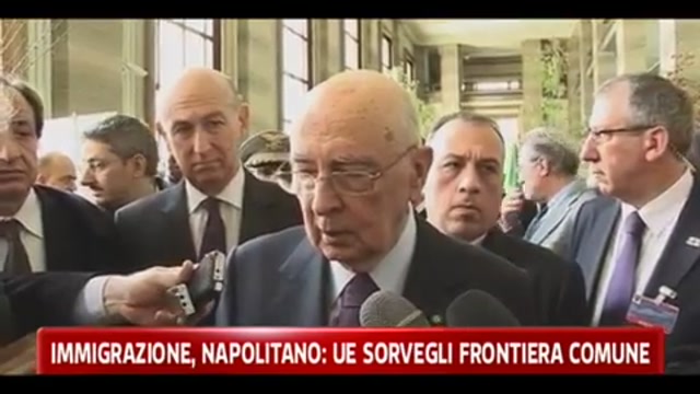 Immigrazione, Napolitano:l'UE sorvegli la frontiera comune