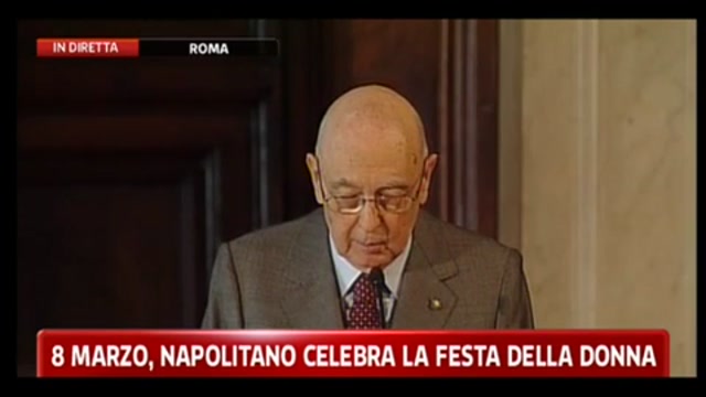 8 marzo, Napolitano celebra la Festa della donna