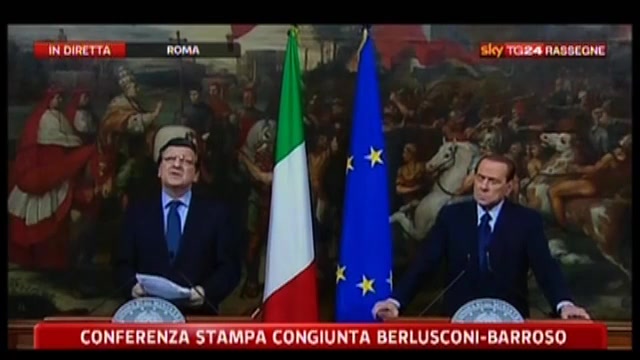 Conferenza congiunta Berlusconi-Barroso