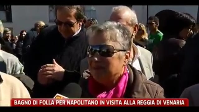 Bagno di folla per Napolitano in visita alla Reggia di Venaria