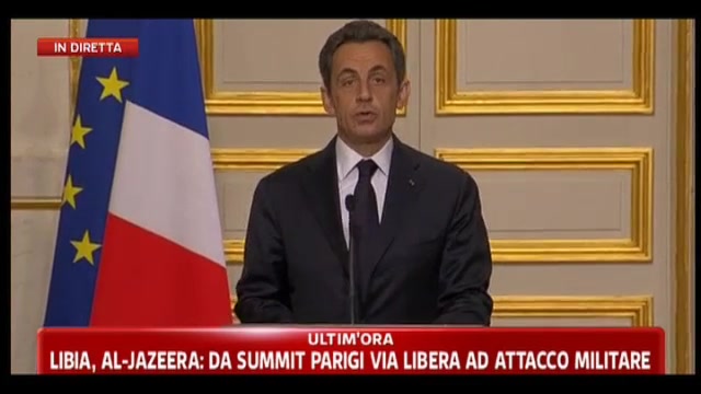 Vertice su Libia, la conferenza stampa di Sarkozy