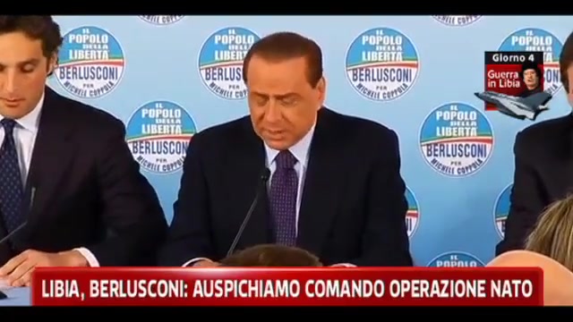 Libia, Berlusconi: Auspichiamo comando operazione Nato