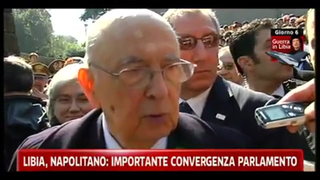 Libia, Napolitano: importante convergenza Parlamento