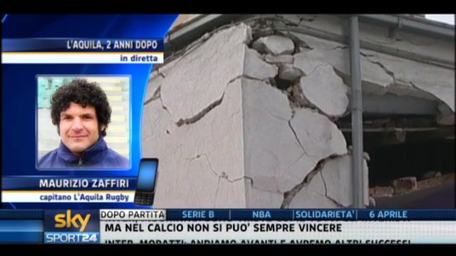 Anniversario terremoto Abruzzo, testimonianza L'Aquila Rugby