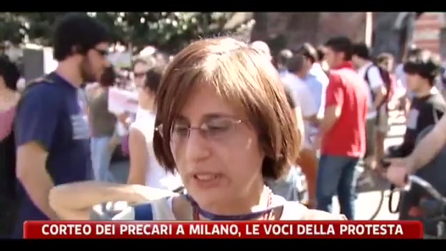 Corteo dei precari a Milano, le voci della protesta