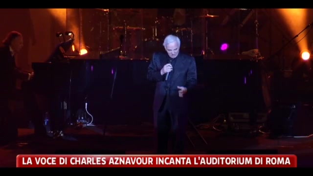 La voce di Charles Aznavour incanta l'Auditorium di Roma