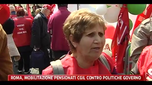 Roma, mobilitazione pensionati Cgil contro politiche governo
