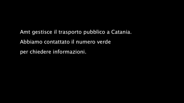 Catania, informazioni in inglese call center Amt