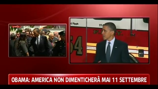 Obama in visita ai vigili del fuoco: noi non dimenticheremo mai