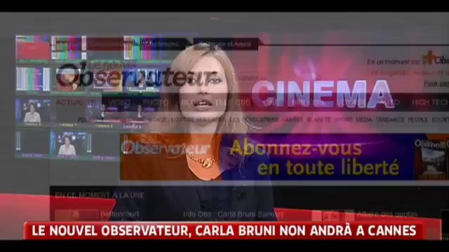 Carla Bruni non andrà a Cannes