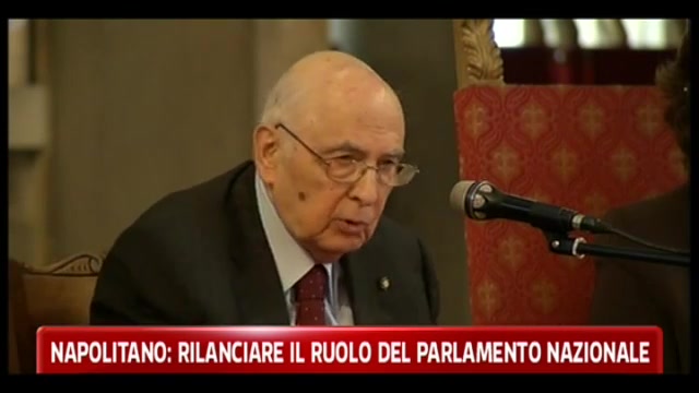 Napolitano, rilanciare il ruolo del Parlamento nazionale