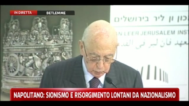 Napolitano, sionismo e risorgimento lontani da nazionalismo