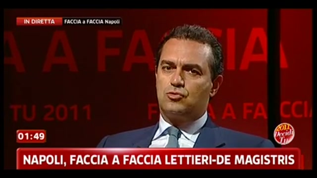 Faccia a Faccia De Magistris: Non mi accompagno a Cosentino