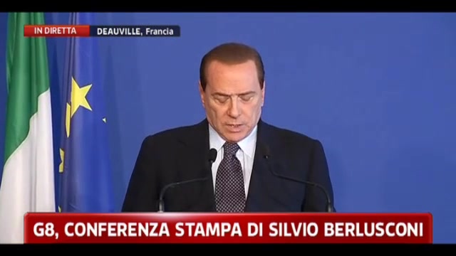 G8, Berlusconi: in Italia situazione intollerabile