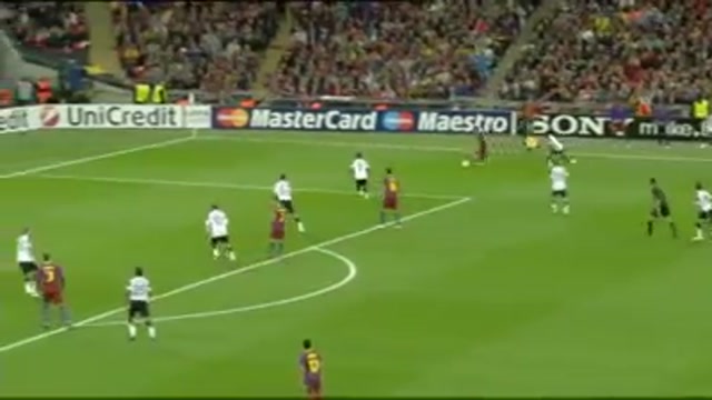 Barcellona - Manchester United, gol di Villa (69')