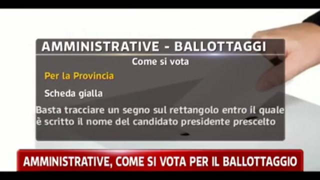 Amministrative, come si vota per il ballottaggio