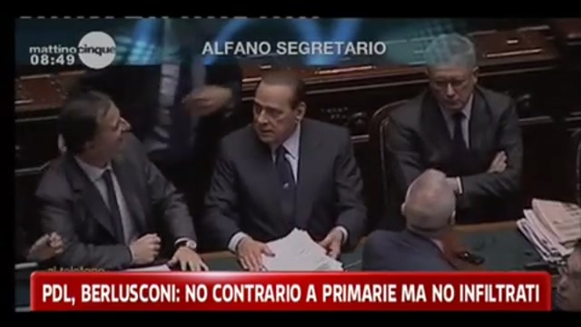 PDL, Berlusconi: no contrario a primarie ma no infiltrati