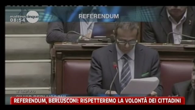 Referendum, Berlusconi: rispetteremo la volontà dei cittadini