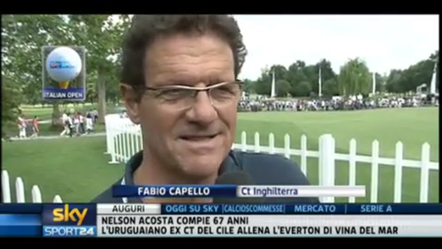 Italian Open, Fabio Capello commenta posizione Manassero