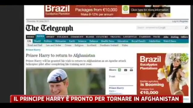 Il Principe Harry è pronto per tornare in Afghanistan