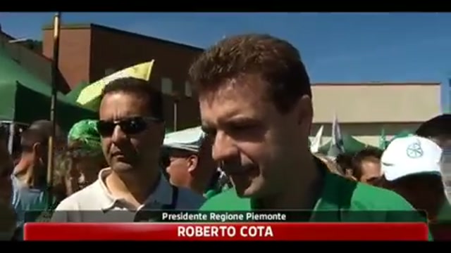 Raduno Pontida, Cota: Bossi unico Leader della Lega