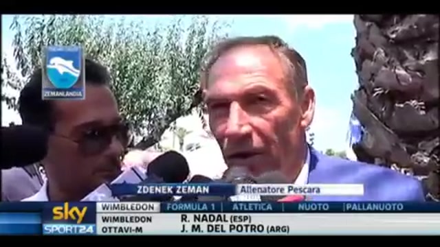 Zeman,  primo giorno a Pescara