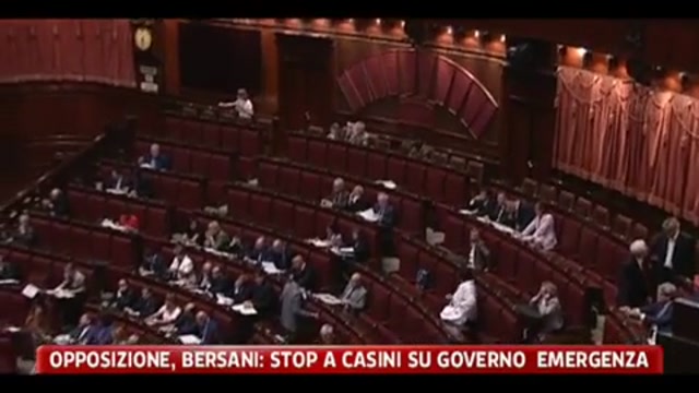 Opposizione, Bersani: stop a Casini su Governo emergenza