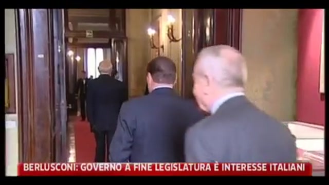 Berlusconi, Governo a fine legislatura è interesse degli italiani