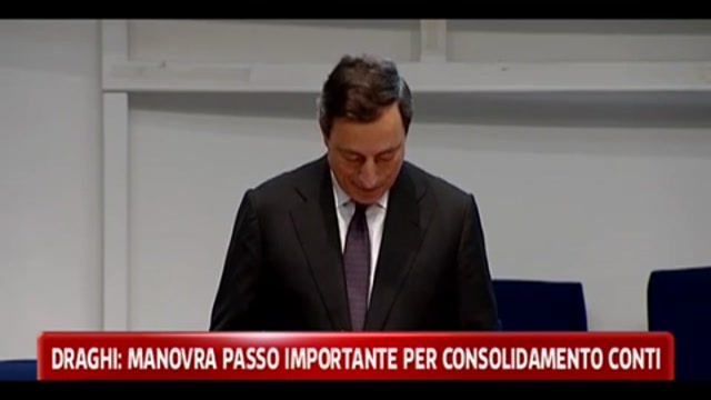 Draghi: manovra passo importante per consolidamento conti