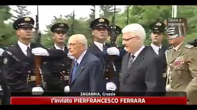Il Presidente Napolitano in visita a Zagabria