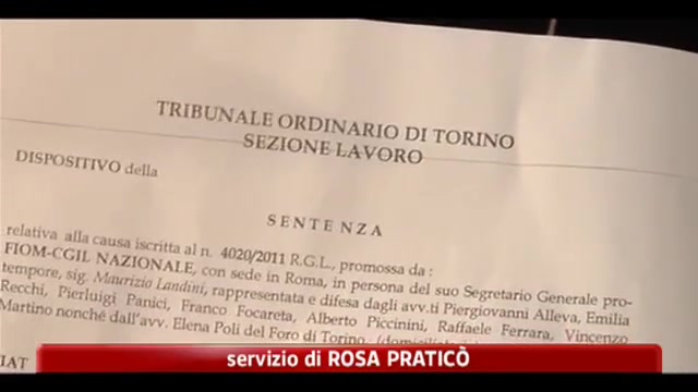 Fiat, giudice Torino: legittimo accordo Pomigliano