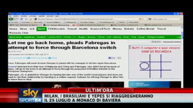 Calciomercato Barcellona, ultimatum dall’Arsenal per Fabregas