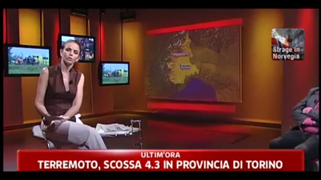 Terremoto di scossa 4,3 in provincia di Torino
