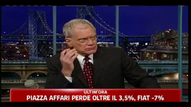 Minacce per il presentatore americano David Letterman
