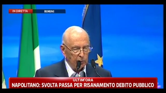 Crisi, Napolitano: serve impegno categorico contro evasione