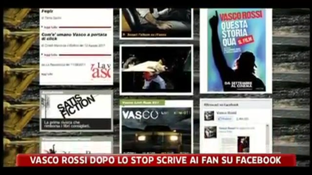 Vasco Rossi dopo lo stop scrive ai fan su facebook