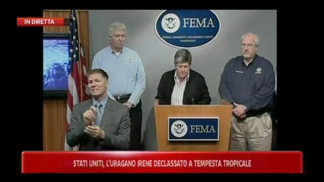 Stati Uniti, l'uragano Irene declassato a tempesta tropicale