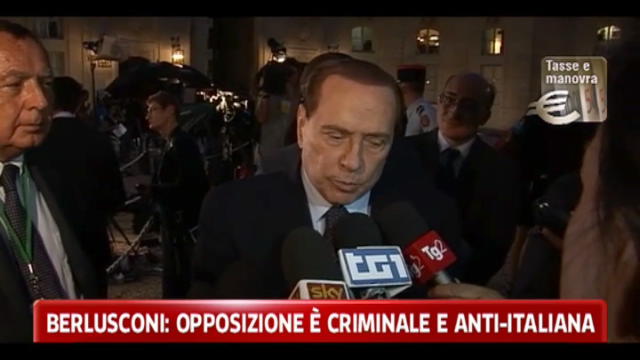 Berlusconi: opposizione è criminale e anti-italiana
