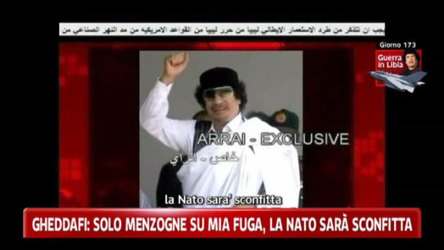 Gheddafi: solo menzogne sulla mia fuga