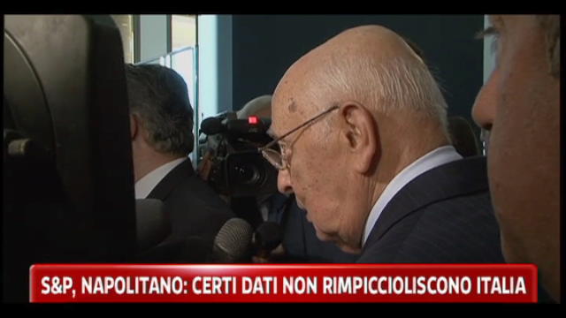 S&P, Napolitano: certi dati non rimpiccioliscono Italia