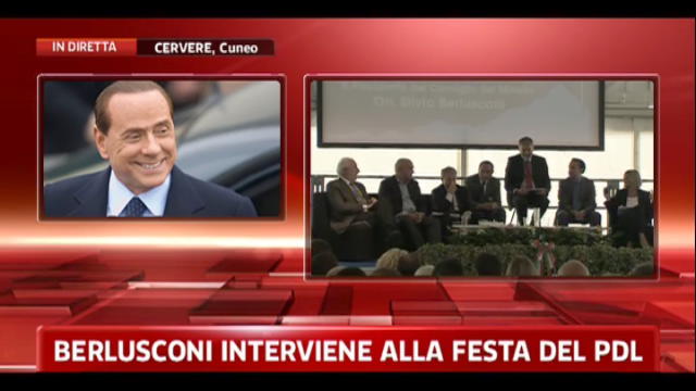 Berlusconi interviene alla festa del PDL