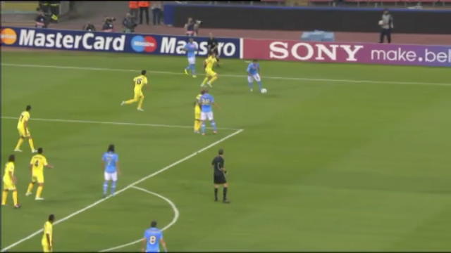 Napoli-Villarreal 1-0, gol di Hamsik (14')