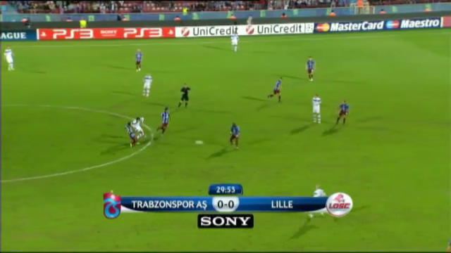Trabzonspor - Lille 0-1, gol di Sow (30')
